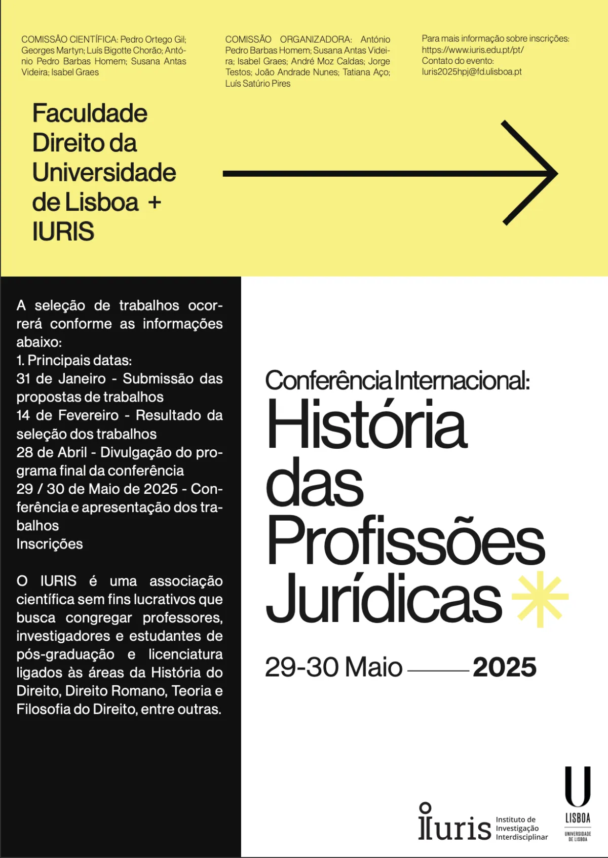 Conferência Internacional: História das Profissões Jurídicas - 29 e 30 de Maio de 2025 